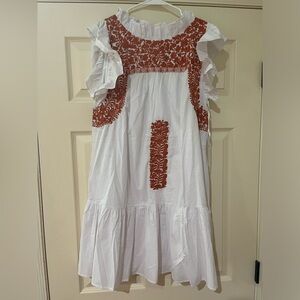 J. Marie dress in white and orange